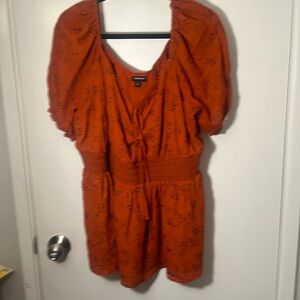 Torrid Burnt orange blouse